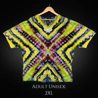 Image 1 of Ice Dyed Alien Tie Dye Adult (2XL) T-shirt