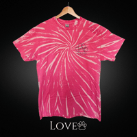 Image 1 of Bleach Only Tie Dye Dog Lover Pink Adult Unisex T-Shirt 