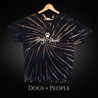 Image 1 of Bleach Only Tie Dye Dogs Over People Adult T-Shirt