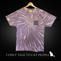 Image 1 of Bleach Only Tie Dye Cat People Purple Adult Unisex T-Shirt