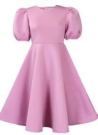 Image 1 of Short Sleeve Knee Length A-Line Dress