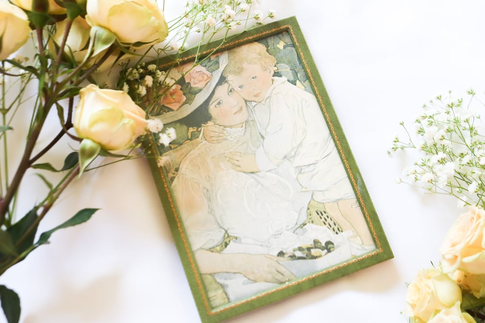 Image of Vintage Olive Green 5x7 Framed Photo