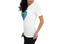Image 3 of Cosmo - Blue Heart - White Ladies T-shirt