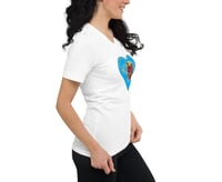 Image 2 of Cosmo - Blue Heart - White Ladies T-shirt