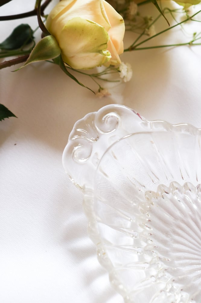 Image of Vintage Pressed Glass Olive/Relish Dish