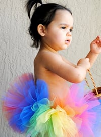 Image 1 of Rainbow Fluffy Tutu Skirt Baby Toddler Girl’s Birthday Halloween Holiday Tulle Skirt