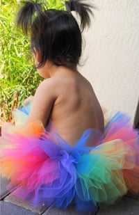 Image 2 of Rainbow Fluffy Tutu Skirt Baby Toddler Girl’s Birthday Halloween Holiday Tulle Skirt