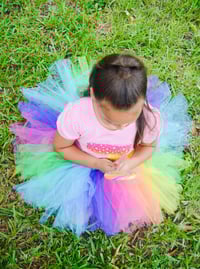 Image 3 of Rainbow Fluffy Tutu Skirt Baby Toddler Girl’s Birthday Halloween Holiday Tulle Skirt