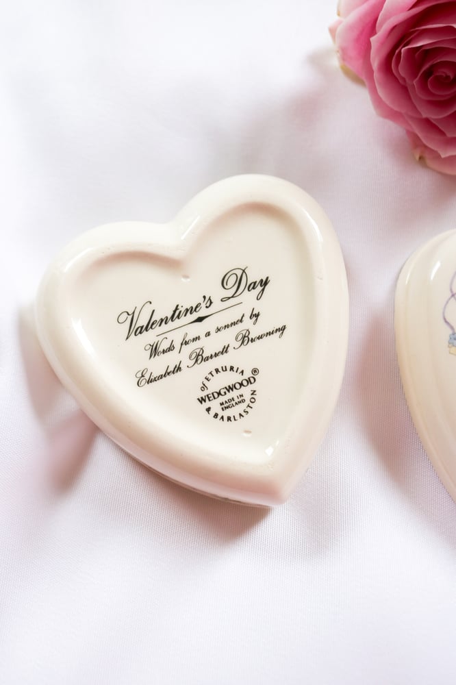 Image of Vintage 1980 Wedgwood Heart Shaped Trinket Box