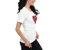 Image 2 of Cosmo - Maroon Heart - White Ladies T-shirt