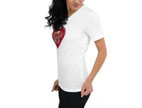 Image 3 of Cosmo - Maroon Heart - White Ladies T-shirt
