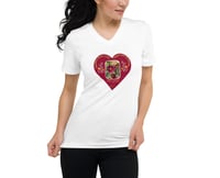 Image 1 of Cosmo - Maroon Heart - White Ladies T-shirt