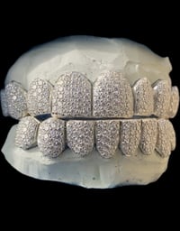 8 top 8 bottom Moissanite Grillz