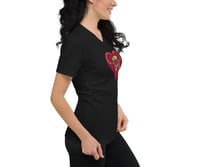 Image 2 of Cosmo - Maroon Heart - Black Ladies T-shirt