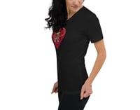 Image 3 of Cosmo - Maroon Heart - Black Ladies T-shirt