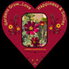 Cosmo - Maroon Heart - Black Ladies T-shirt