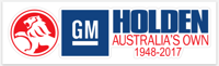 8.99" x 2.35" Holden new logo with 1948-2017 die cut sticker 
