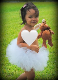 Image 2 of White Fluffy Tutu For Babies and Toddlers Baby Shower Gift Birthday Halloween Girls Tulle Skirt