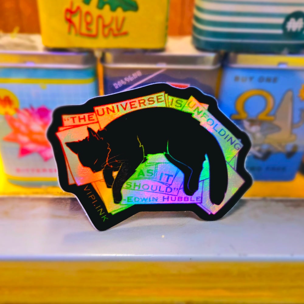 Edwin Hubble's Cat Nicolaus Copernicus Sticker