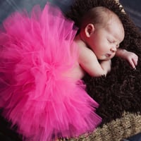 Image 1 of Hot Pink Fluffy Tutu For Babies and Toddlers Birthday Halloween Baby Shower Baby Girl Gift