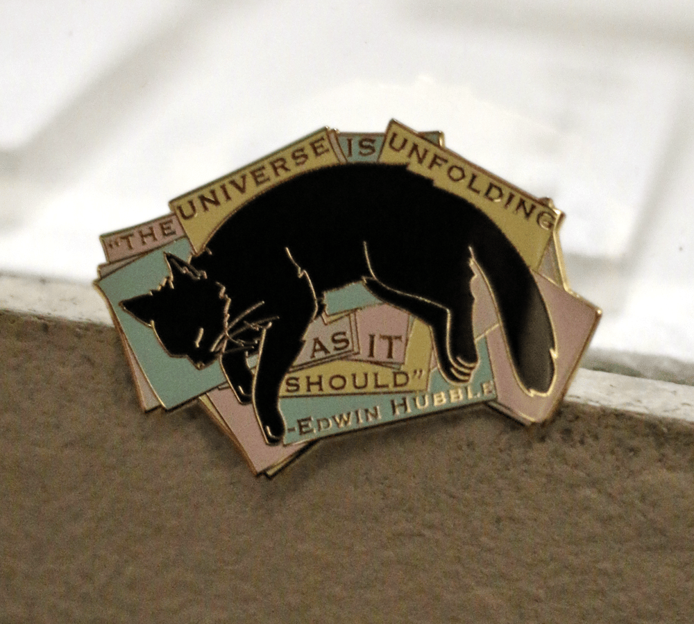 Edwin Hubble's Cat Nicholas Copernicus Enamel Pin