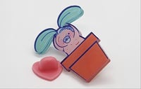 Image 2 of acrylic magnet badge pre-order -plant Izzy