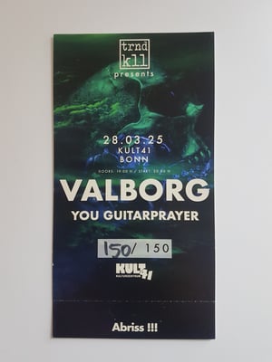 Image of VALBORG + YOU GUITARPRAYER - 07. November 2025 - Kult41, Bonn