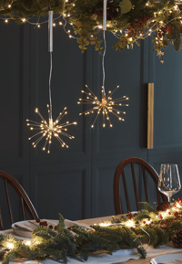 Mini Battery Starburst hanging light 