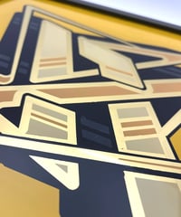 Image 2 of A - Letter - Framed Reverse Painted and Gold Gilded Glass