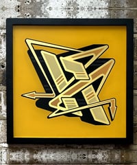 Image 5 of A - Letter - Framed Reverse Painted and Gold Gilded Glass