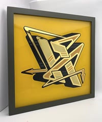 Image 6 of A - Letter - Framed Reverse Painted and Gold Gilded Glass