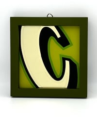 Image 9 of Individual alphabet letters - Framed Reverse Painted and Gold Gilded Glass