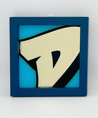 Image 10 of Individual alphabet letters - Framed Reverse Painted and Gold Gilded Glass
