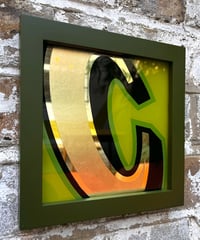 Image 4 of Individual alphabet letters - Framed Reverse Painted and Gold Gilded Glass