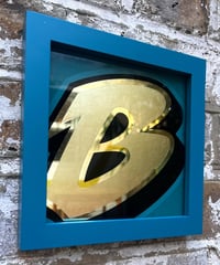 Image 3 of Individual alphabet letters - Framed Reverse Painted and Gold Gilded Glass