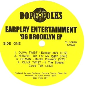 Image of EARPLAY ENTERTAINMENT '96 BROOKLYN EP ***SOLD OUT***