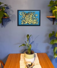 Image 3 of  Ain't No Half Steppin - 23 Carat Gold Gilded Glass Wall Art