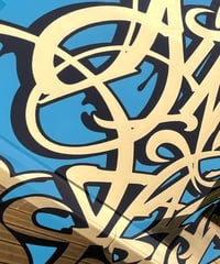 Image 5 of  Ain't No Half Steppin - - Framed Reverse Painted and Gold Gilded Glass
