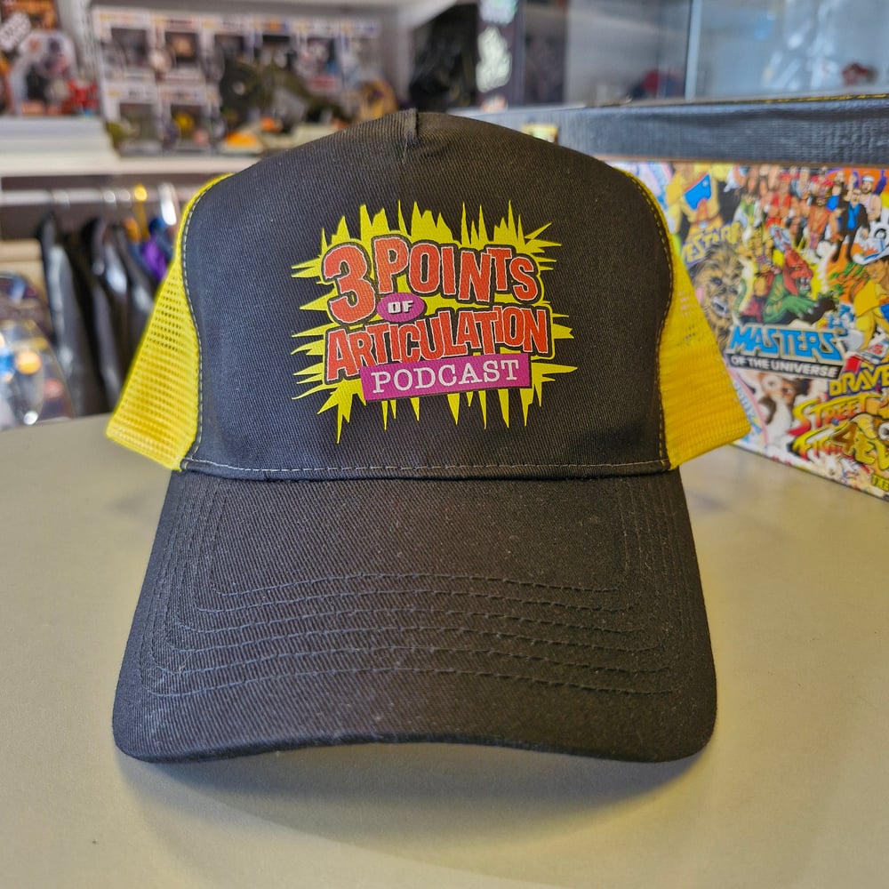 Image of 3 Points of Articulation Trucker Cap (Black/Yellow)