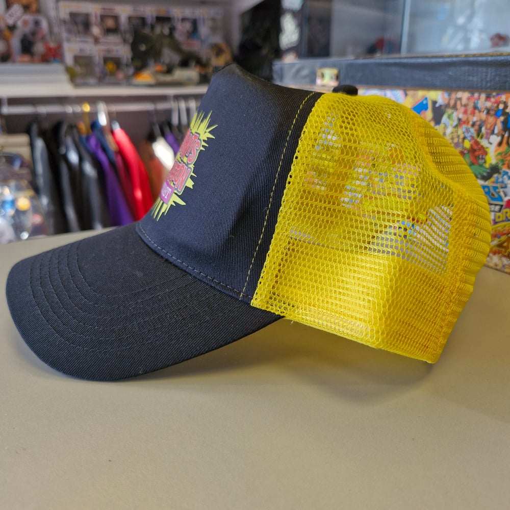 Image of 3 Points of Articulation Trucker Cap (Black/Yellow)