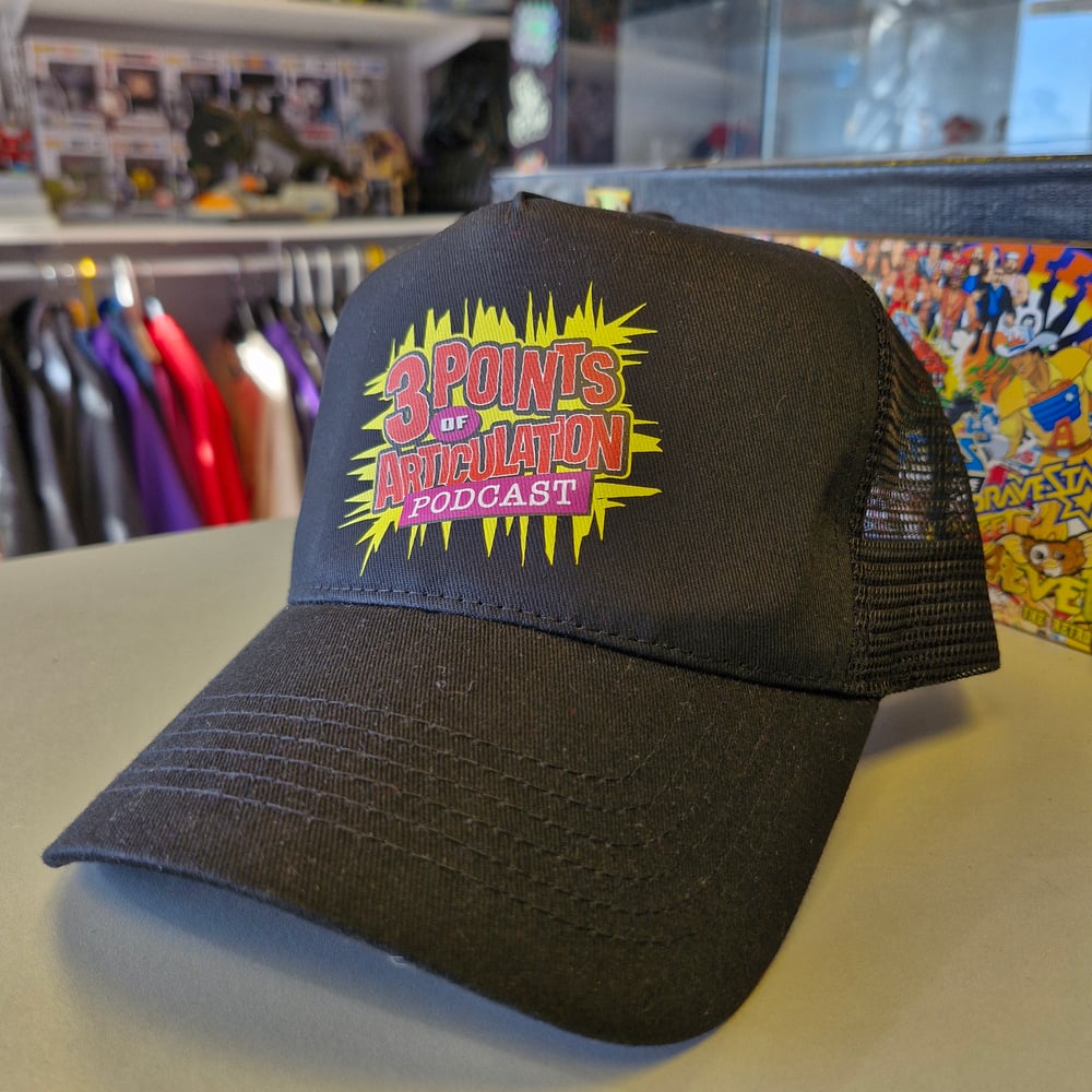 Image of 3 Points of Articulation Trucker Cap (Black/Black)