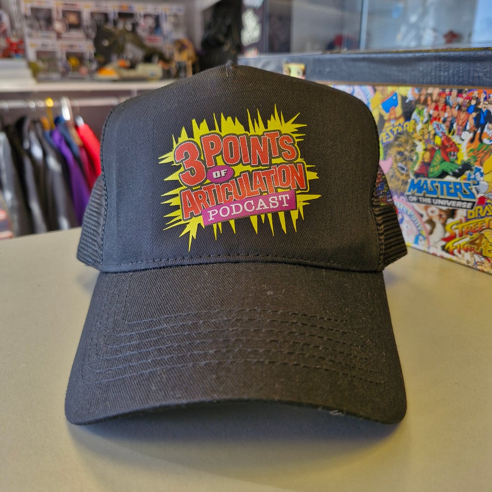 Image of 3 Points of Articulation Trucker Cap (Black/Black)
