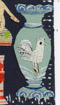 Image 3 of The Donkey And The Lion..... original cutout calling card