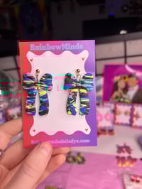 Image 2 of Retro funk bow earrings