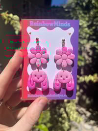 Image 2 of Blossom bunny dangle earrings 
