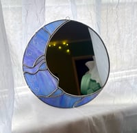 Image 1 of Stained Glass Moon Mirror