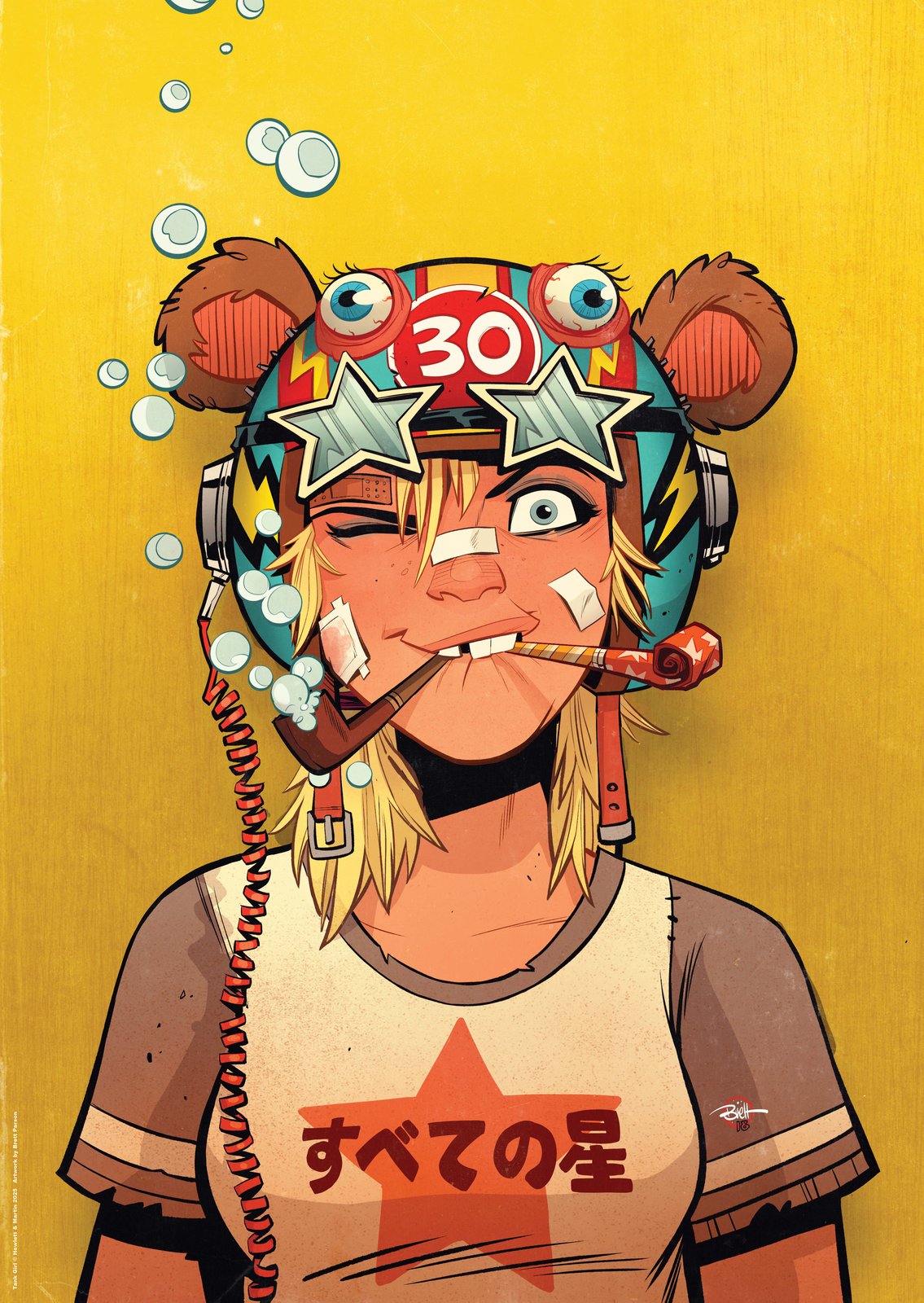 TANK GIRL POSTER MAGAZINE #20 - with LIME GREEN TEA MAKING PATCH