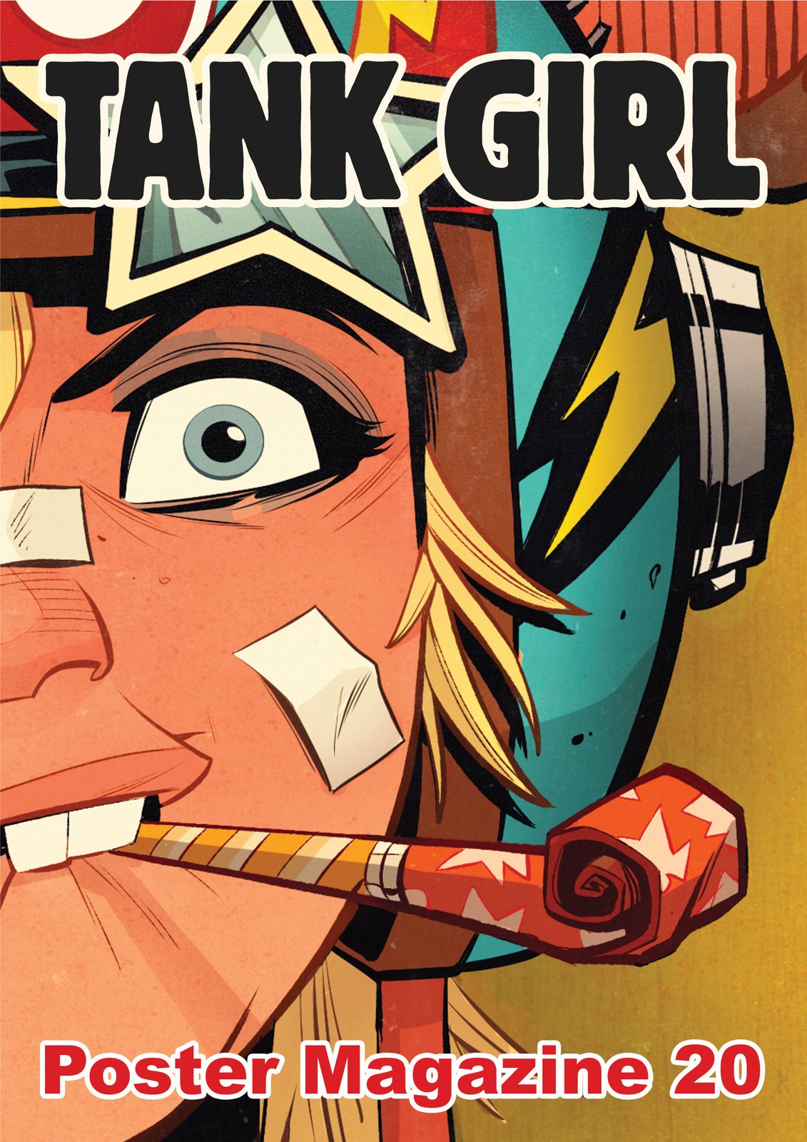 TANK GIRL POSTER MAGAZINE #20 - with LIME GREEN TEA MAKING PATCH