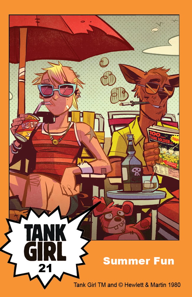 TANK GIRL POSTER MAGAZINE #20 - with LIME GREEN TEA MAKING PATCH
