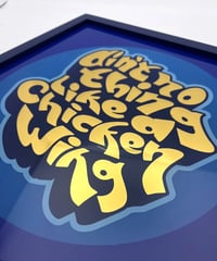 Image 6 of Ain't No Thing Like a Chicken Wing  - 23 Carat Gold Gilded Glass Wall Art